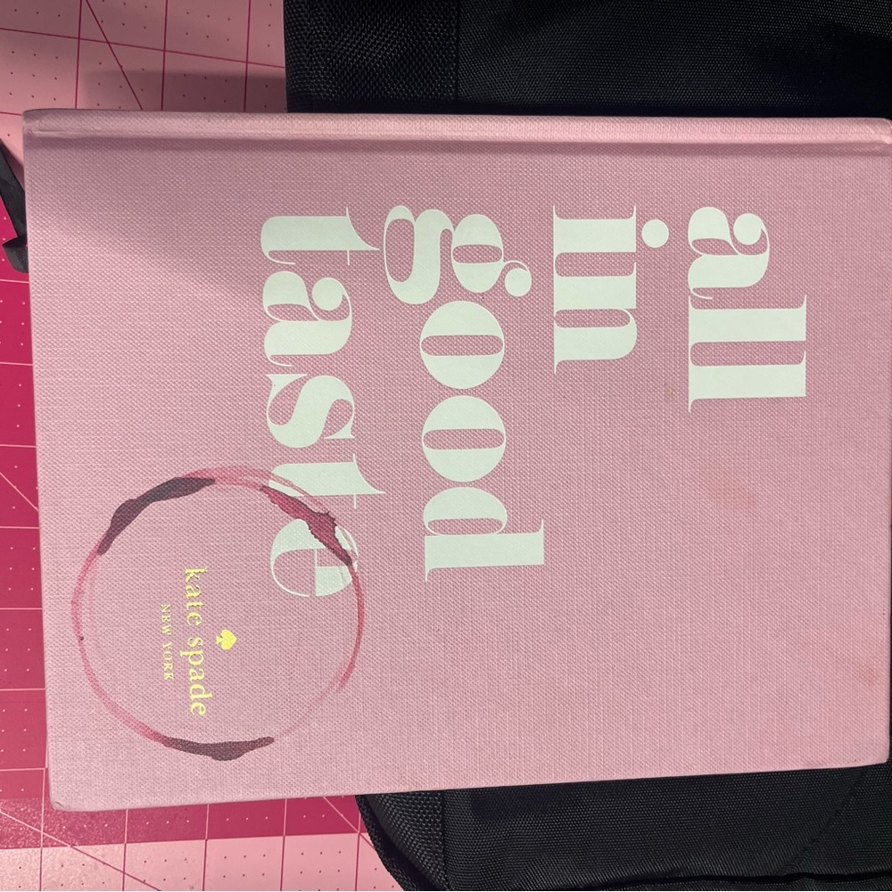 Kate Spade Pink 'All in Good Taste' Hardcover